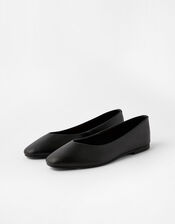 Super-Soft Leather Loafers, Black (BLACK), large