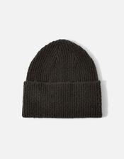 Soho Knit Beanie Hat, Black (BLACK), large