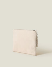 Bridal Embellished Zip Clutch Bag, , large