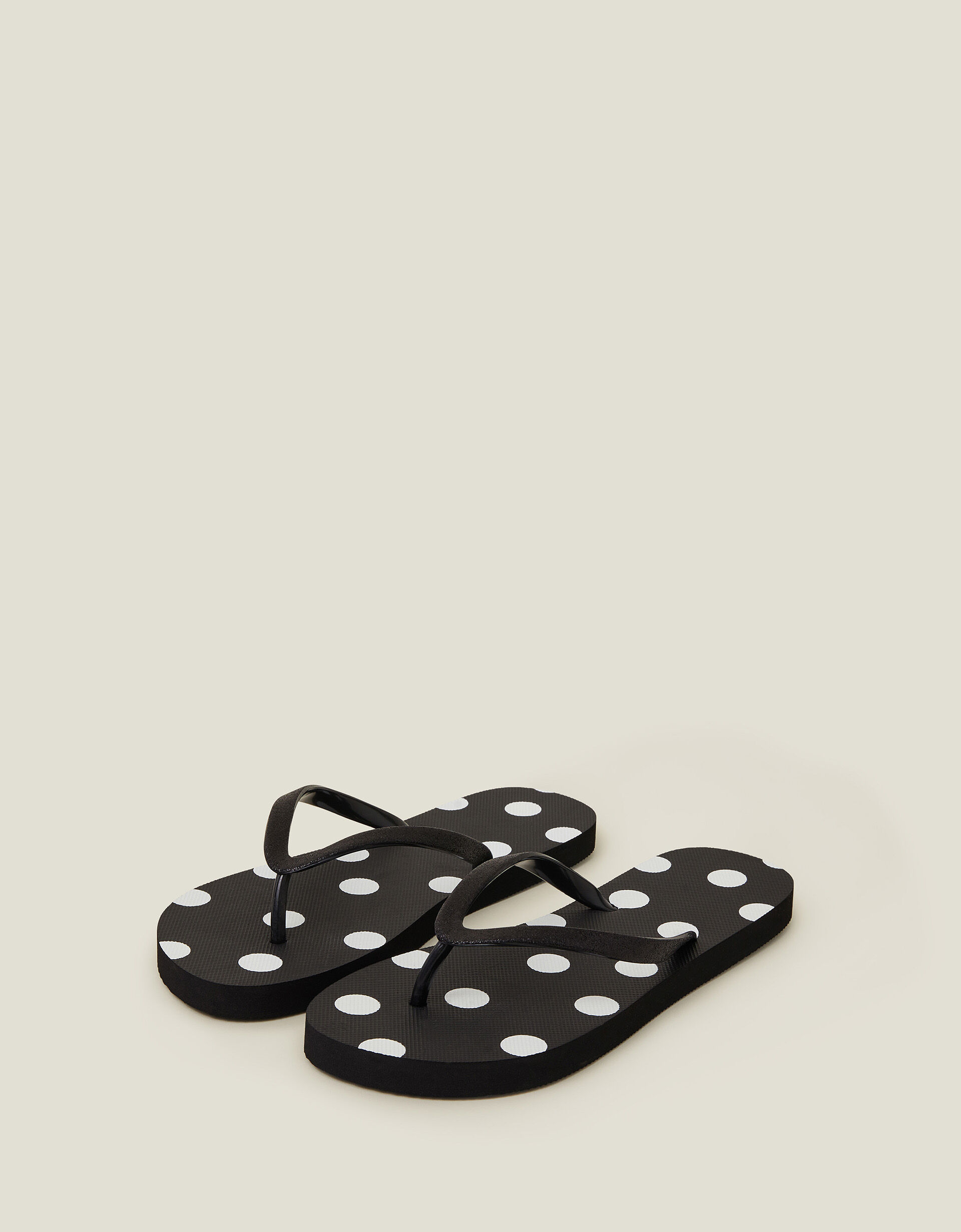 Spot Print Flip Flops Black Sandals Flip Flops Accessorize Global