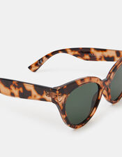 Crystal Tortoiseshell Cat Eye Sunglasses, , large