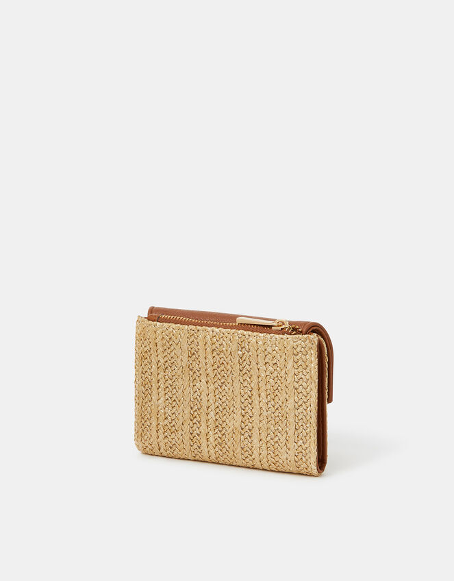 Metallic Raffia Fold Out Purse, , large