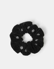 Velvet Polka Dot Scrunchie, , large