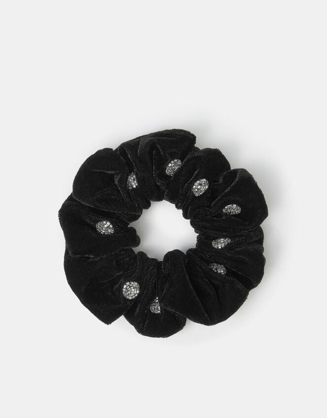 Velvet Polka Dot Scrunchie, , large