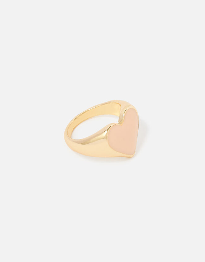 Feel Good Enamel Heart Ring , Pink (PINK), large