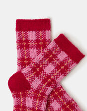 Cosy Check Socks, , large