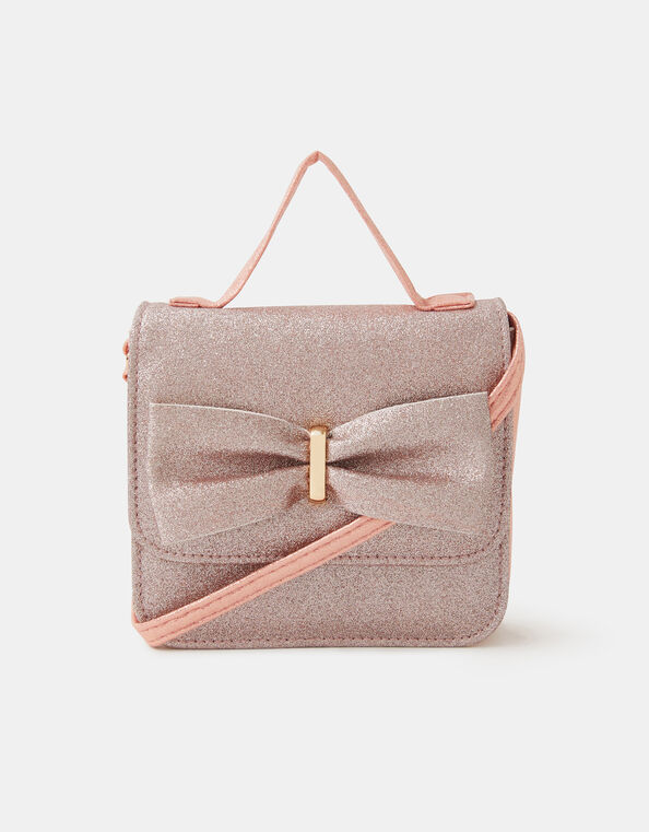 Bow Glitter Crossbody Bag, , large