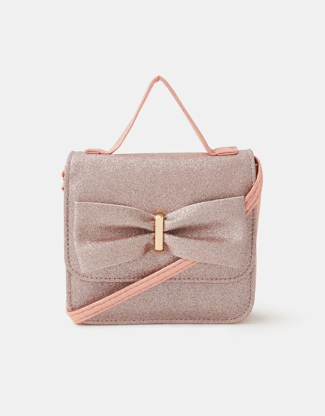 Bow Glitter Crossbody Bag, , large