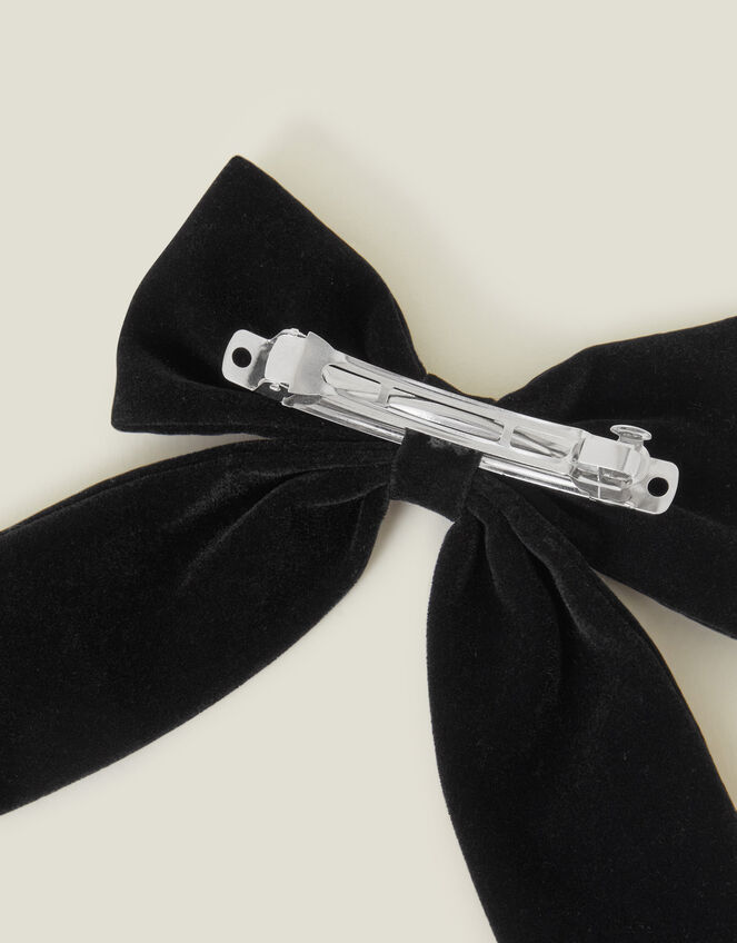 Velvet Bow Hair Clip, , large