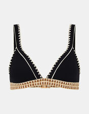 Glitter Band Bikini Top, Black (BLACK), large