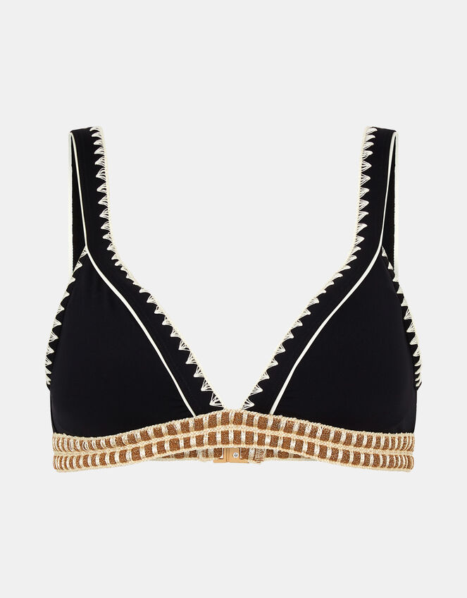 Glitter Band Bikini Top, Black (BLACK), large