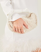 Bridal Pearl Satin Bag, , large