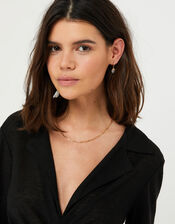 Rose Gold-Plated Paperclip Chain Necklace, , large
