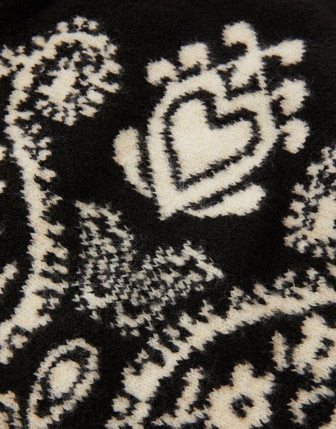 Large Paisley Knitted Triangle Scarf, , large