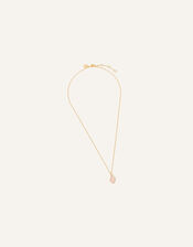 14ct Gold-Plated Rose Quartz Pendant Necklace, , large