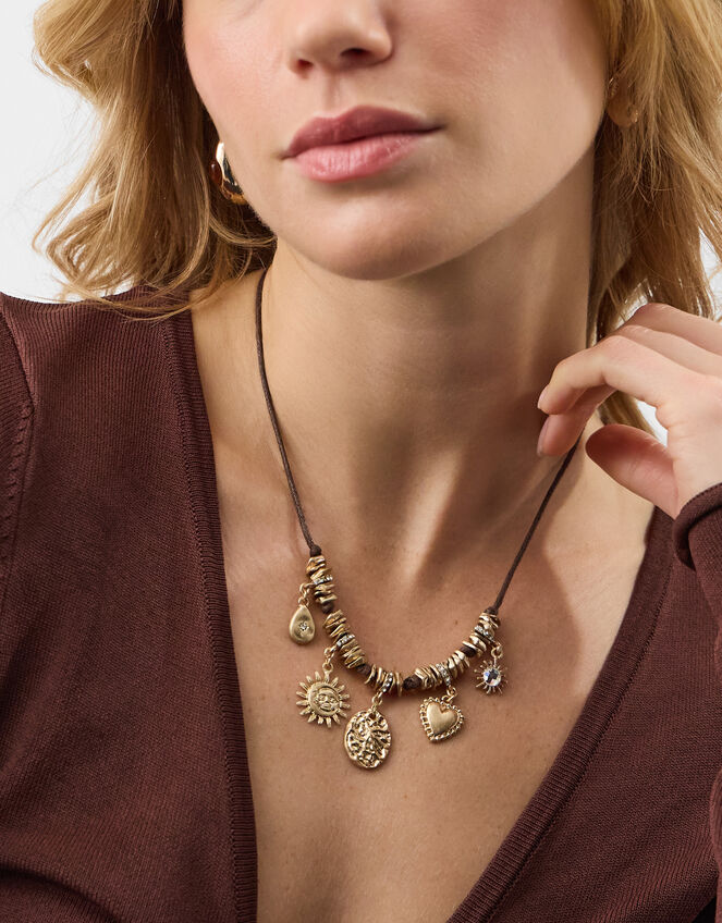 Celestial Charm Cord Necklace, , large