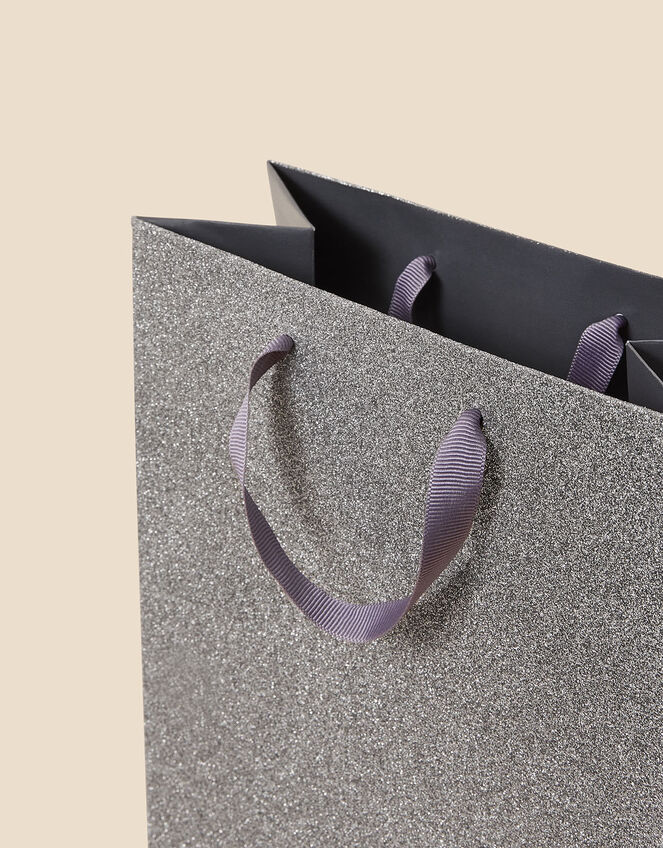 Medium Glitter Gift Bag with BIOGLITTER Silver Gift bags, Boxes