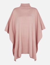 Rollneck Poncho, Pink (PINK), large