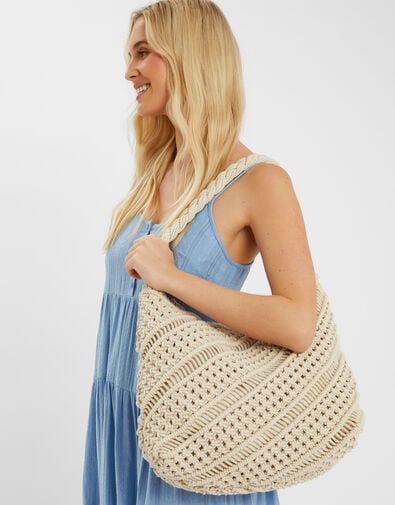 Macrame Shoulder Bag, , large