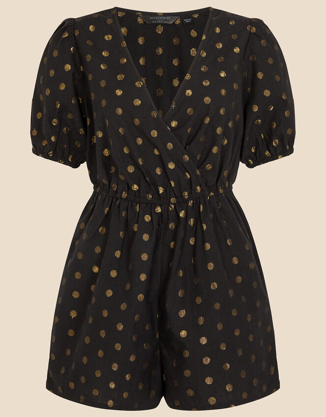 Dobby Playsuit, Black (BLACK), large