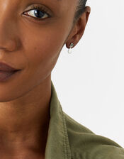 Sterling Silver Aventurine Pebble Drop Earrings, , large
