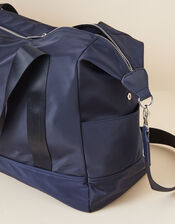 Weekend Bag with Recycled Nylon, Blue (NAVY), large