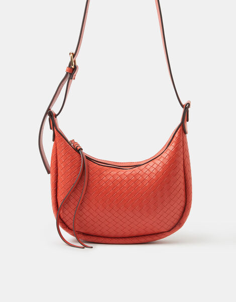 Woven Scoop Crossbody Bag, , large