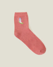 Sparkle Embroidered Cowboy Boot Socks, , large
