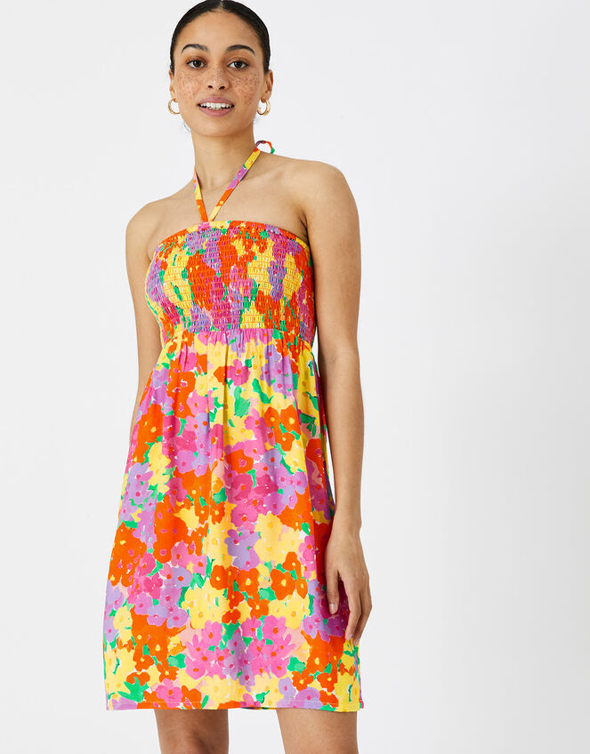 Pop Floral Print Bandeau Dress, Multi (BRIGHTS-MULTI), large
