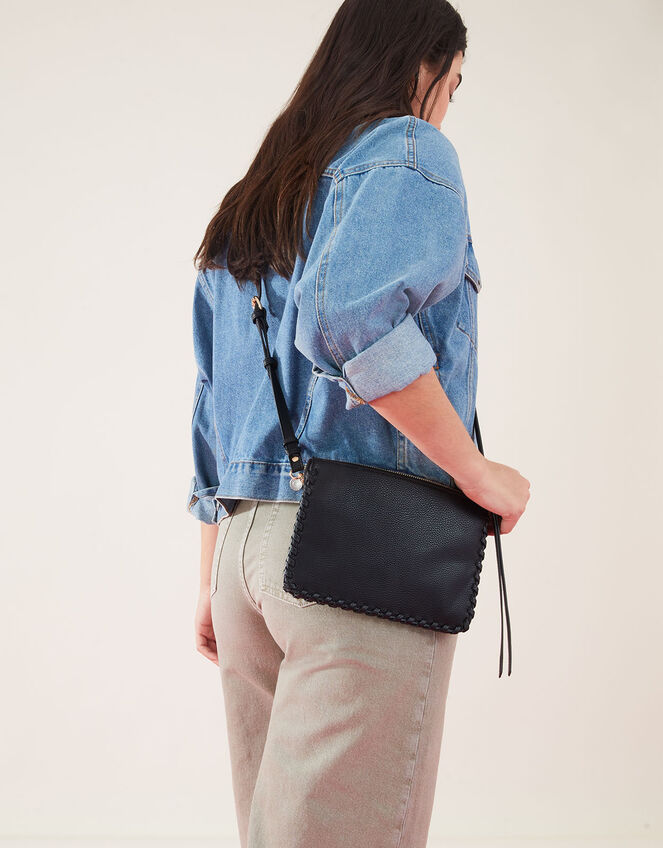 Whipstitch Double Gusset Cross-Body, , large