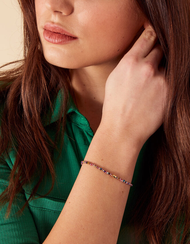 14ct Gold-Plated Beaded Bracelet, , large