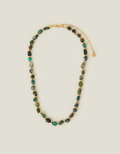 14ct Gold-Plated Stone Beaded Necklace, , large