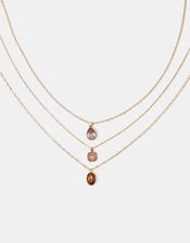 3-Pack Gemstone Pendant Necklaces, , large