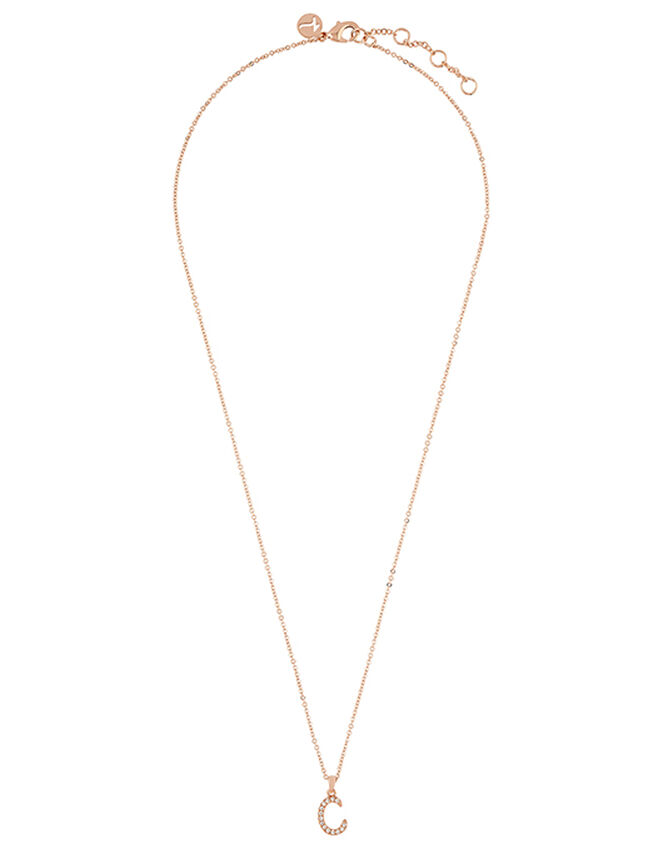 Sparkle Initial Necklace - C, , large