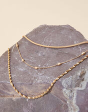 Twisted Chain Layered Necklace, , large