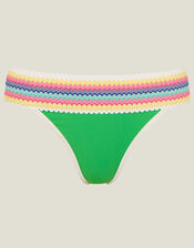 Ricrac Trim Bikini Briefs, Green (GREEN), large