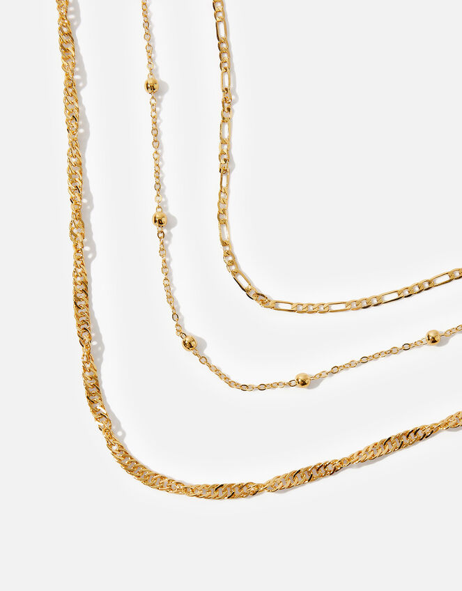 14ct GoldPlated Twisted Curb Chain Layered Necklace Z for