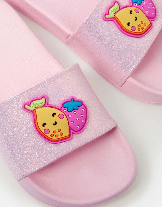 Girls Fruit Sliders, Pink (PINK), large