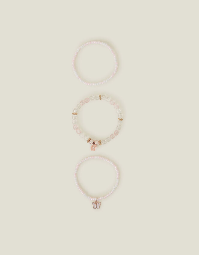 Girls Butterfly Charm Necklace and Bracelet Set, , large
