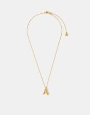 14ct Gold-Plated Molten Initial Pendant Necklace, Gold (GOLD), large