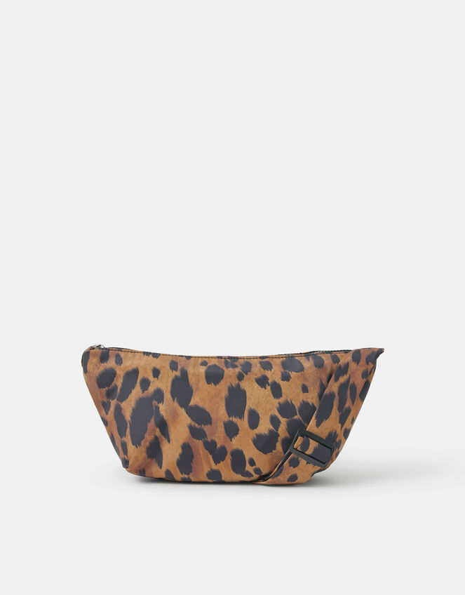 Animal Print Sling Crossbody Bag, , large