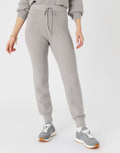 Rib Knit Lounge Joggers, Grey (LIGHT GREY), large