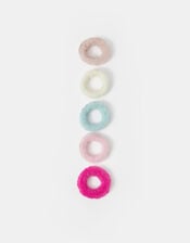 5-Pack Girls Fluffy Hair Bands, , large