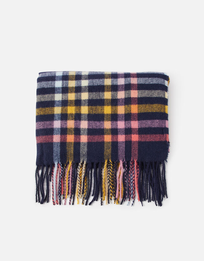 Daisy Multi Check Blanket Scarf, , large