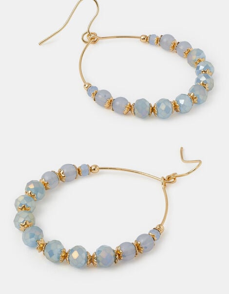 Beaded Hoop Earrings, , large