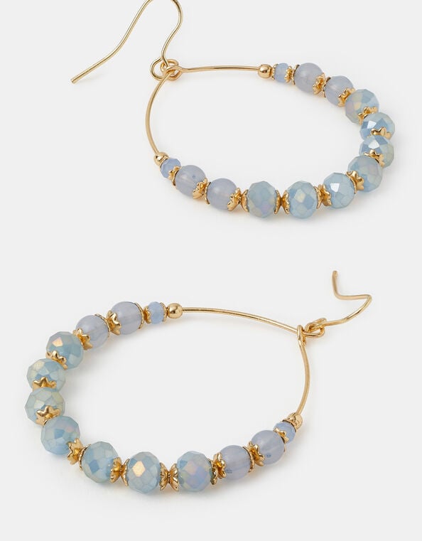 Beaded Hoop Earrings, , large
