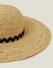 Floppy Hat with Ric Rac Trim, , large