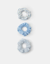 3-Pack Stripe Hair Scrunchies, , large