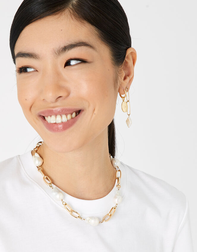 Baroque Pearl Collar Necklace , , large