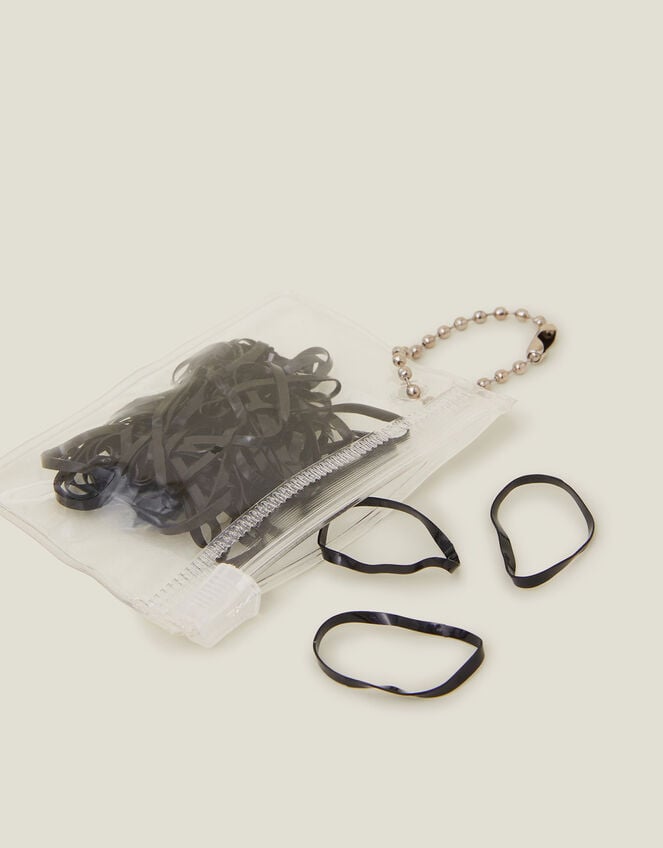 Mini Clear Elastic Hair Bands 50 Pack, , large